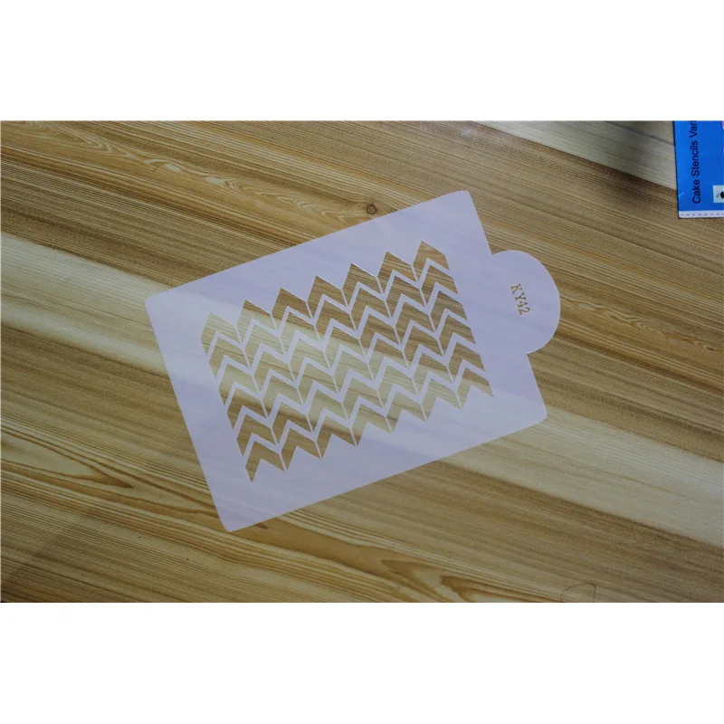 1 шт. волнистые полосы торт шаблон печать трафарет для мастики DIY украшения спрей