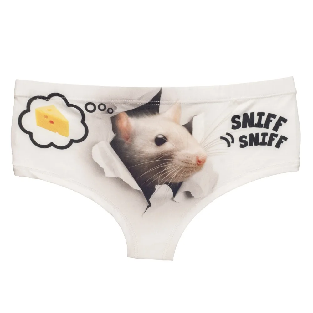 Nessaj Fashion Animals Printed Sexy Women Briefs Girls Panties Ladies Lingerie Breathable Thong Underwear | Женская одежда