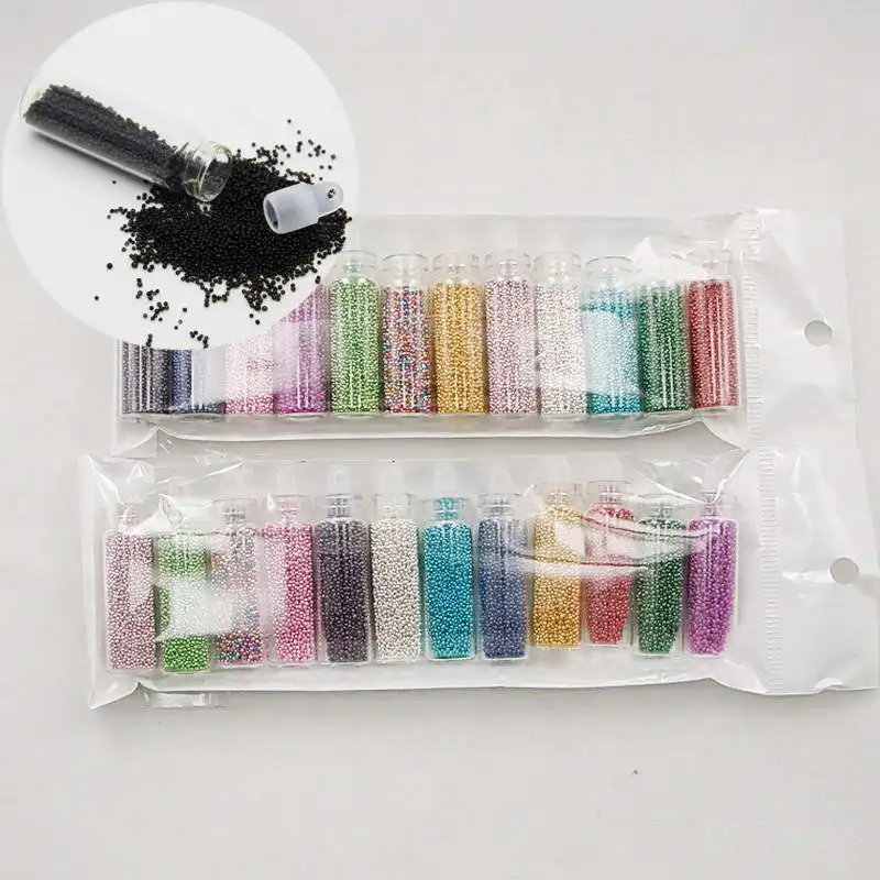 beads 12 шт./компл. бутылка блеск порошок сердце/Звезда блестки для нейл Арта(искусство украшения ногтей) Наконечник Стразы для маникюра, украшения аксессуары для ногтей Стикеры набор - Цвет: beads