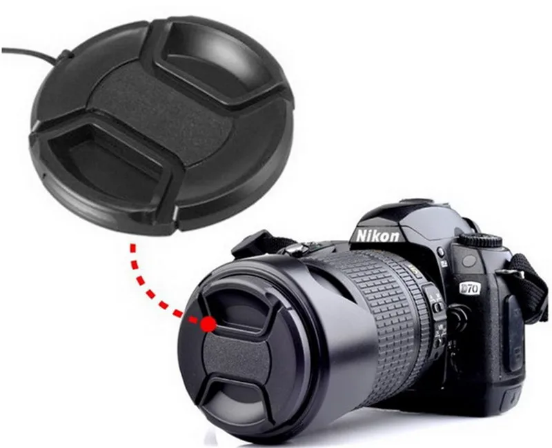 Защитная крышка для объектива камеры KnightX 52 55 58 62 67 72 77 82 мм передняя canon 1300d nikon d3100