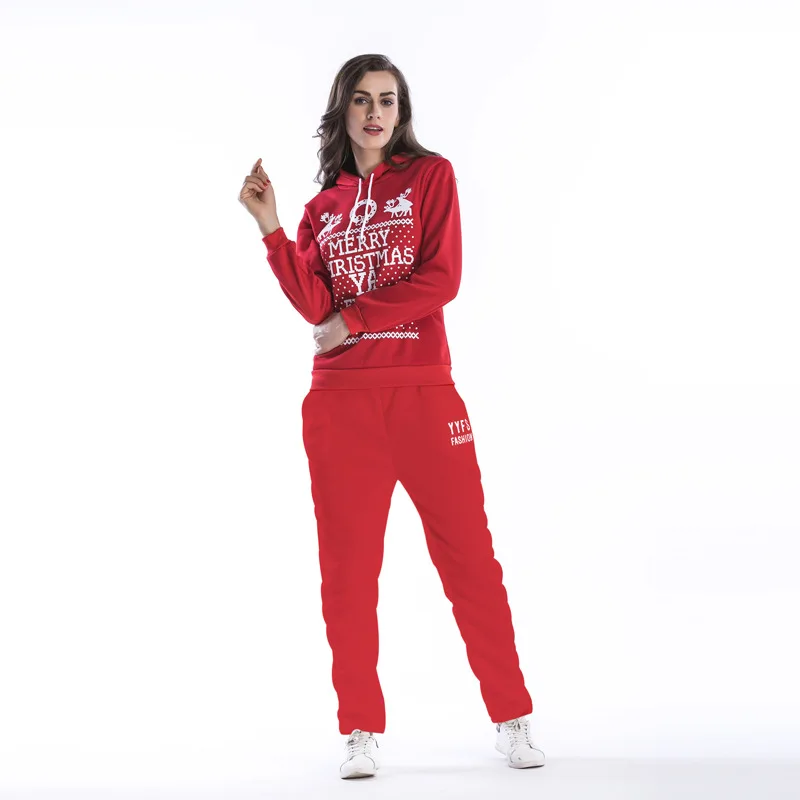 Комплект из двух предметов Женский комплект 2 с капюшоном толстовка + штаны