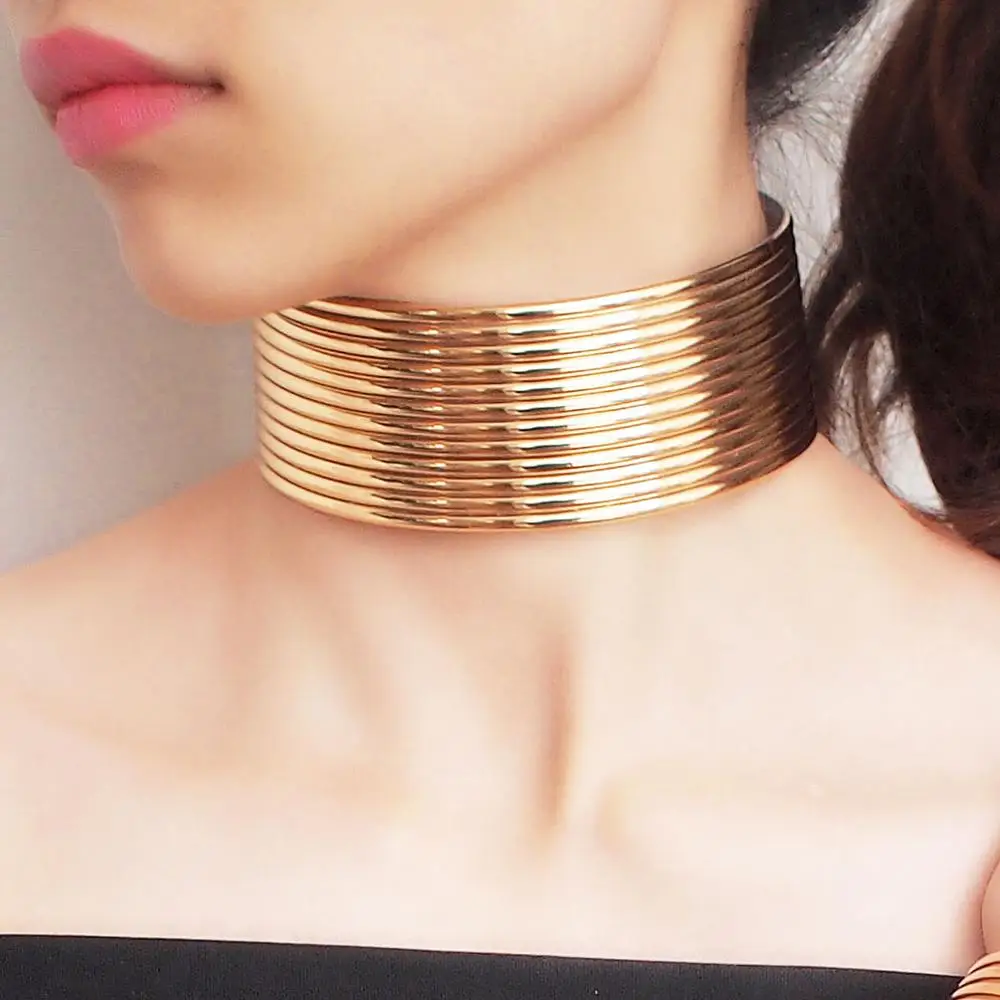 Gold Necklace 4862 MANILAI набор негабаритных индийских ювелирных изделий для женщин, винтажные кожаные ожерелья, браслеты, набор бижутерии, Африканский массивный колье золотого цвета - Окраска металла: Gold Necklace 4862