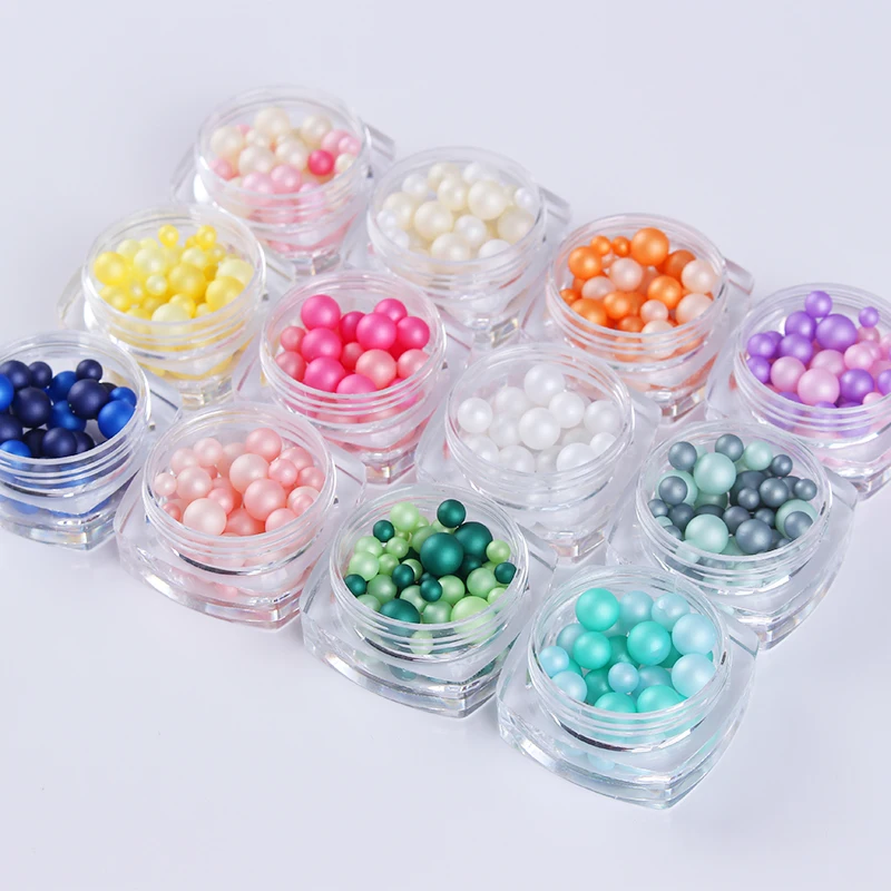 1 коробка жемчуг морской ракушки цветные матовые Стразы для ногтей