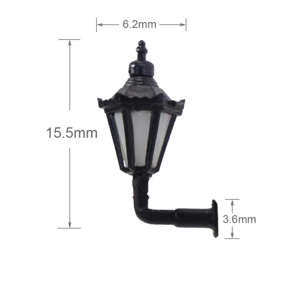 5pcs Model Railway 1/200 Outdoor Led Lamppost Lamps Wall Lights Z N Scale 12V New LBD06 | Building Kits