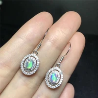 opal stud earrings for wedding 4 mm 6mm natural fire opal solid 925 silver opa earrings