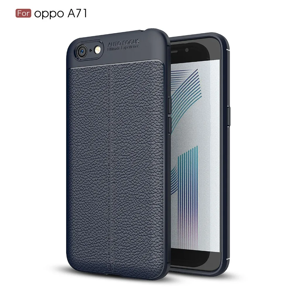 BEFOSSON зернистый кожаный чехол личи для oppo A71 телефона мягкий ТПУ - купить по