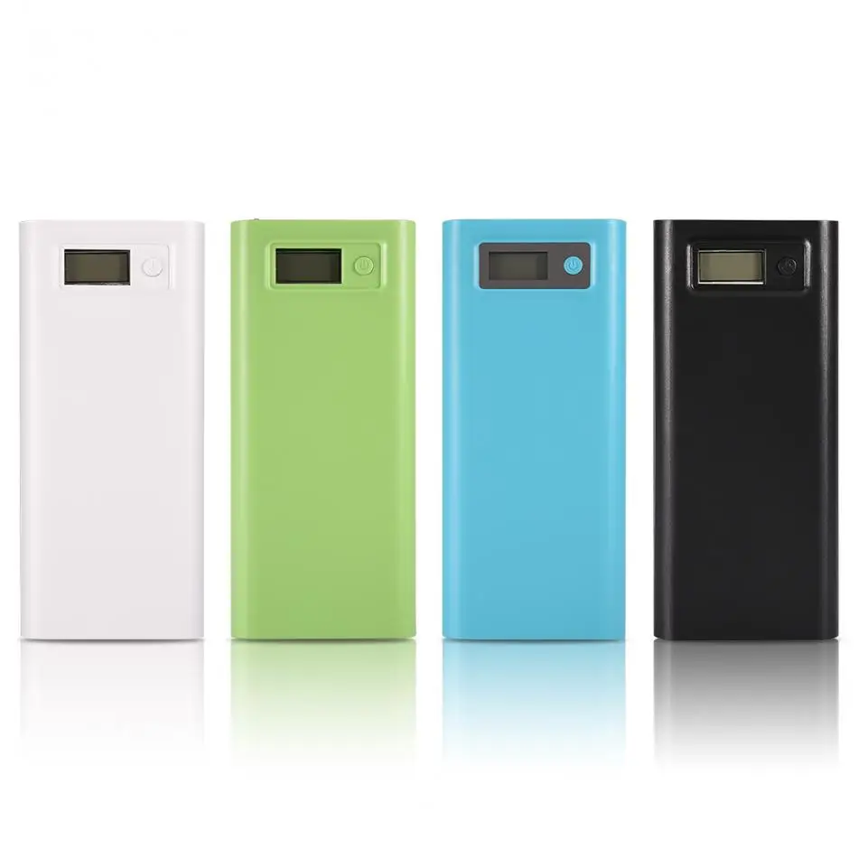 20000mAh двойной USB внешний аккумулятор чехол DIY Kit зарядное устройство чехол для аккумулятора с ЖК-дисплеем type-C и микро-usb входом