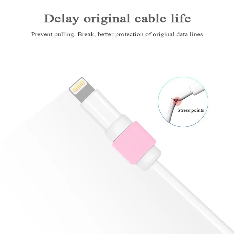 10 шт. защита для usb кабеля Saver провод наушников Защитная крышка провода 8Pin