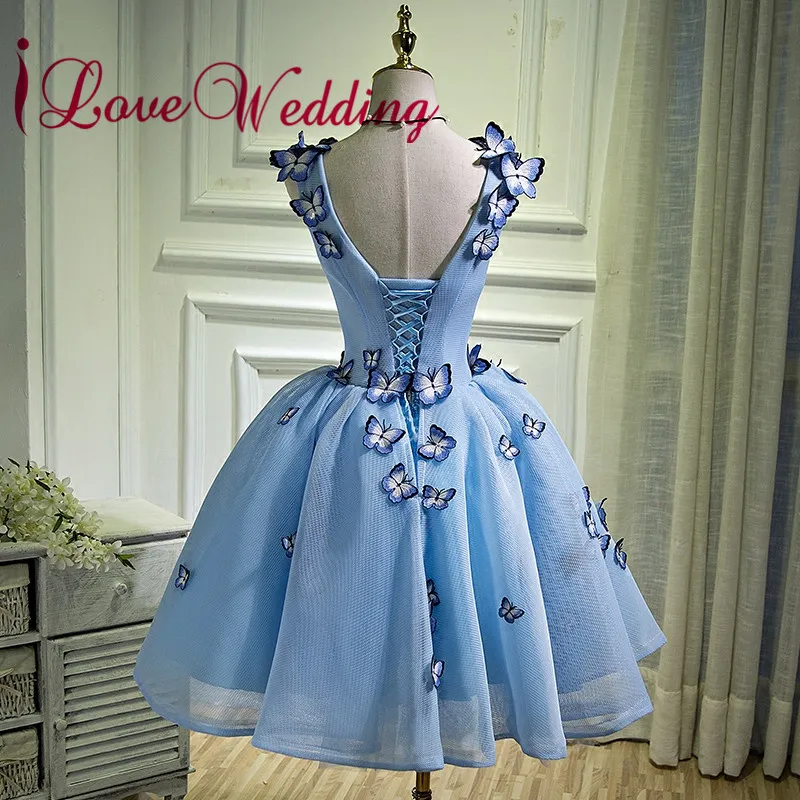 ILoveWedding сексуального коктейльного платья трапециевидной формы V образным вырезом