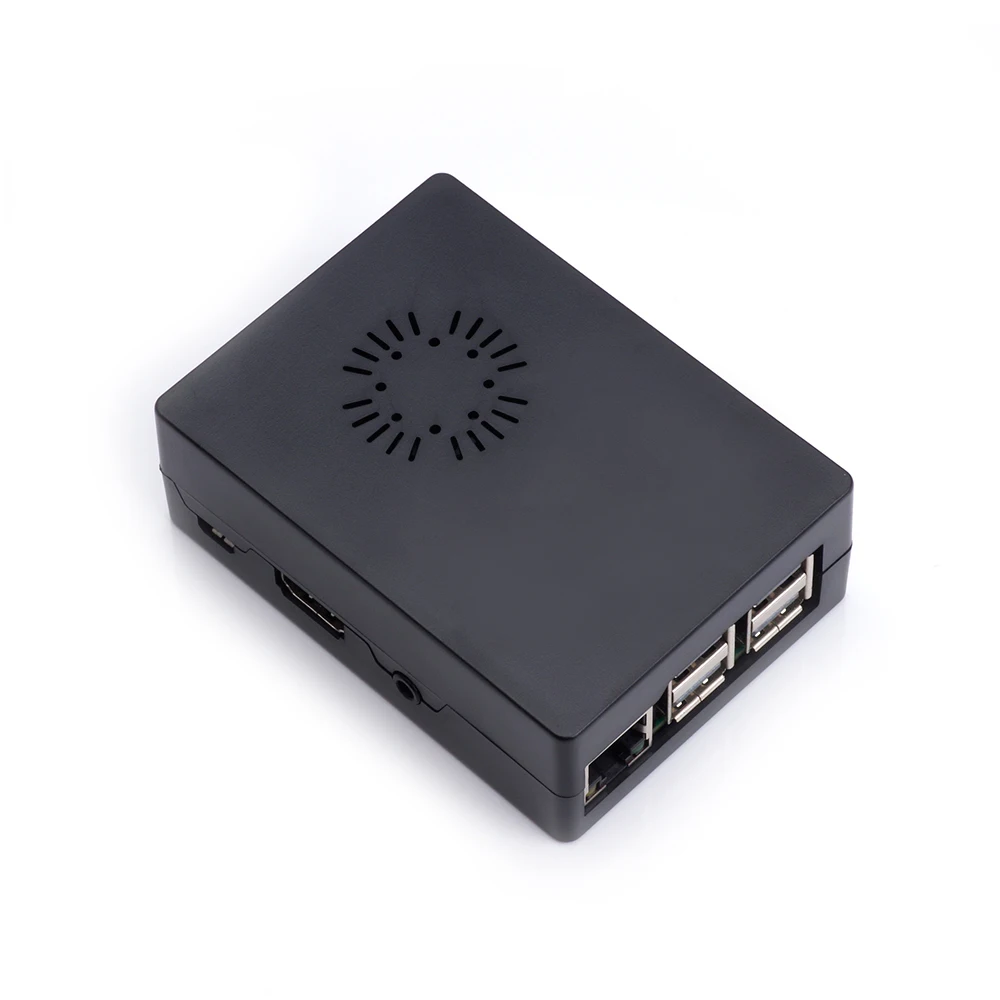 Raspberry Pi3 Модель B+ черный ABS чехол пластиковый корпус корпуса с охлаждающим вентилятором совместимый Raspberry Pi 3 Модель B+ Plus