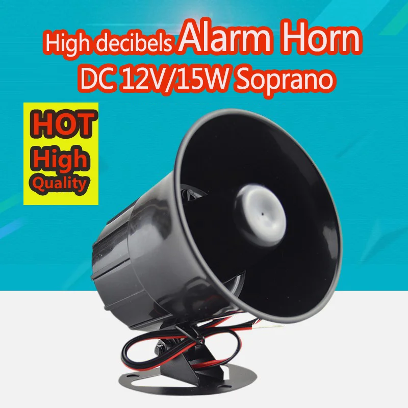 

Realhelp Alarm Siren Horn Outdoor With Bracket For Home Security Protection System Alarm Systems DC 12V loudly sound Alarm horn