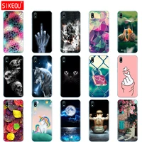 for huawei y5 2019 case bumper silicone tpu back cover soft phone case for huawei y5 2019 coque bumper 5 71 inch cat flower