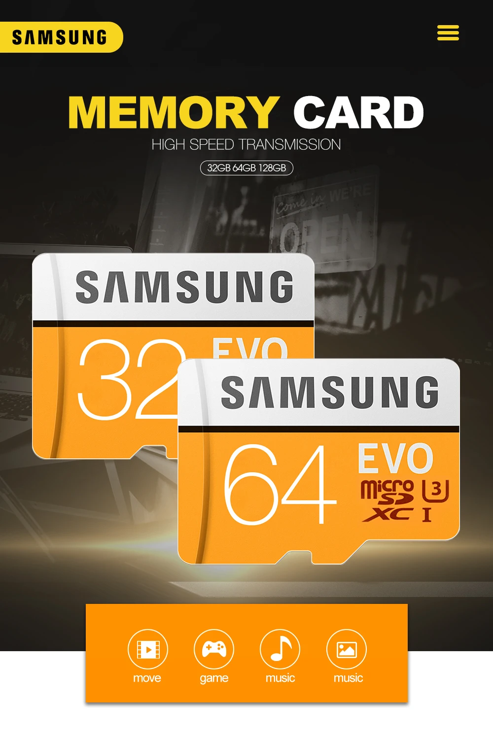 SAMSUNG 128 Гб Micro SD EVO Plus 128G карта памяти класс 10 128 ГБ microSDXC U3 UHS-I 128 TF карта 4K HD для смартфонов и планшетов и т. Д