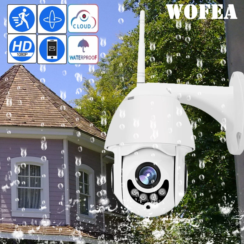 

WIFI камера наружная PTZ IP камера H.265 + 1080p скоростная купольная CCTV Камера Безопасности s IP камера WIFI Внешняя 2MP IR домашняя геодезическая камера