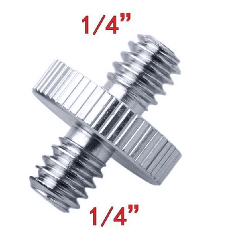 Double-headed 1/ 4&quot Male Screw Thread Convert Adapter For Camera Tripod Ballhead New hot Drop Ship | Электроника