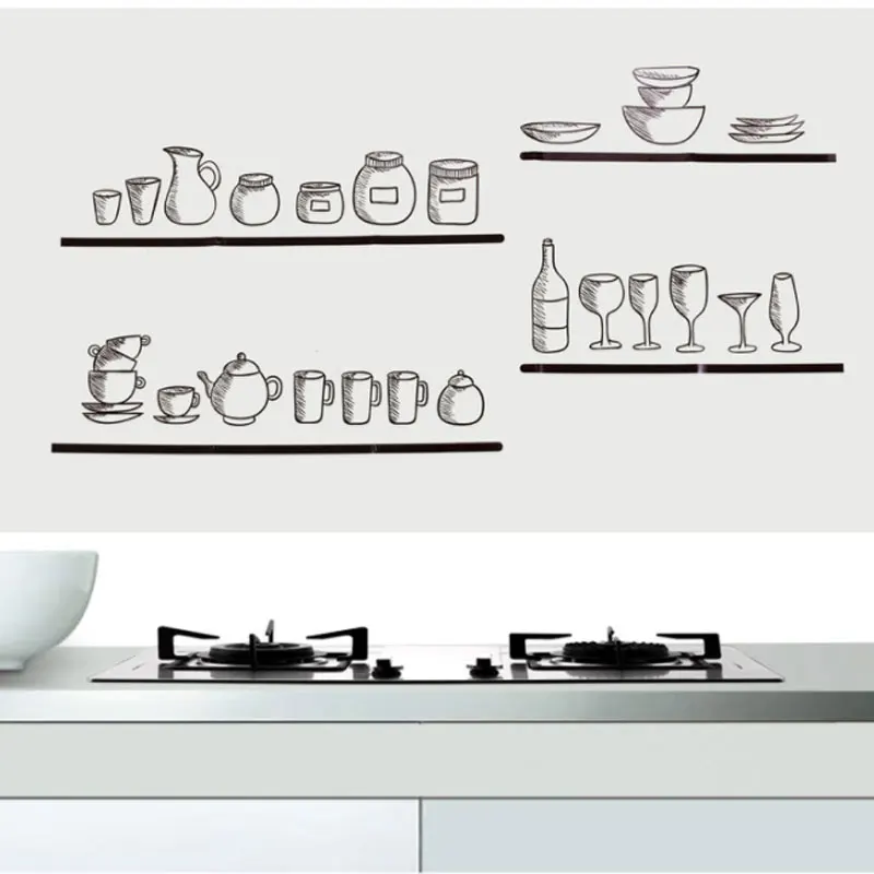 Маслостойкая самоклеящаяся наклейка на стену кухонной плиты из алюминиевой