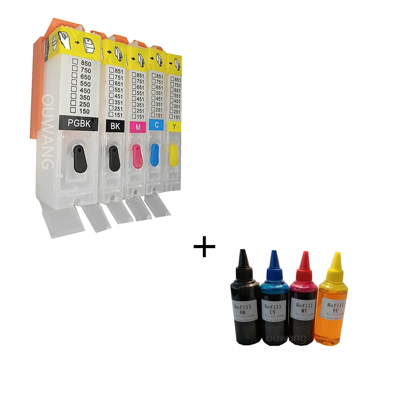 PGI 450 CLI 451 многоразовый картридж для Canon iP7140 iP7240 MG5440 MG5540 MG6440 MX924 iX6840 MG6340