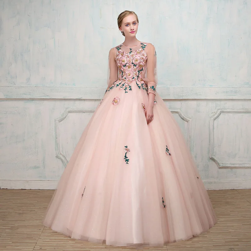 Длинные бальные платья весна 2019 Quinceanera с аппликацией Vestidos De 15 Sixteen милые для