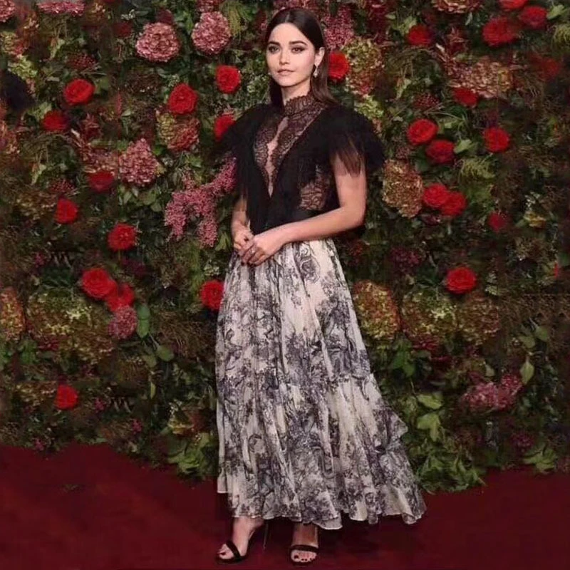 2019 весенне летнее модное платье для женщин винтажное с цветочным принтом в стиле