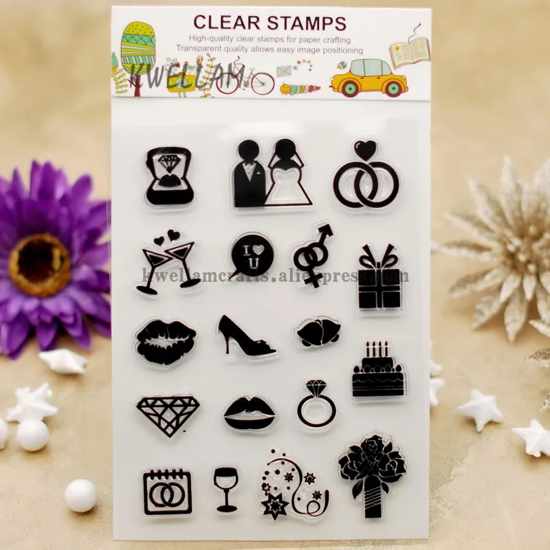 Скрапбук DIY фото карты учётная запись резиновый чистый штамп для скрапбукинга