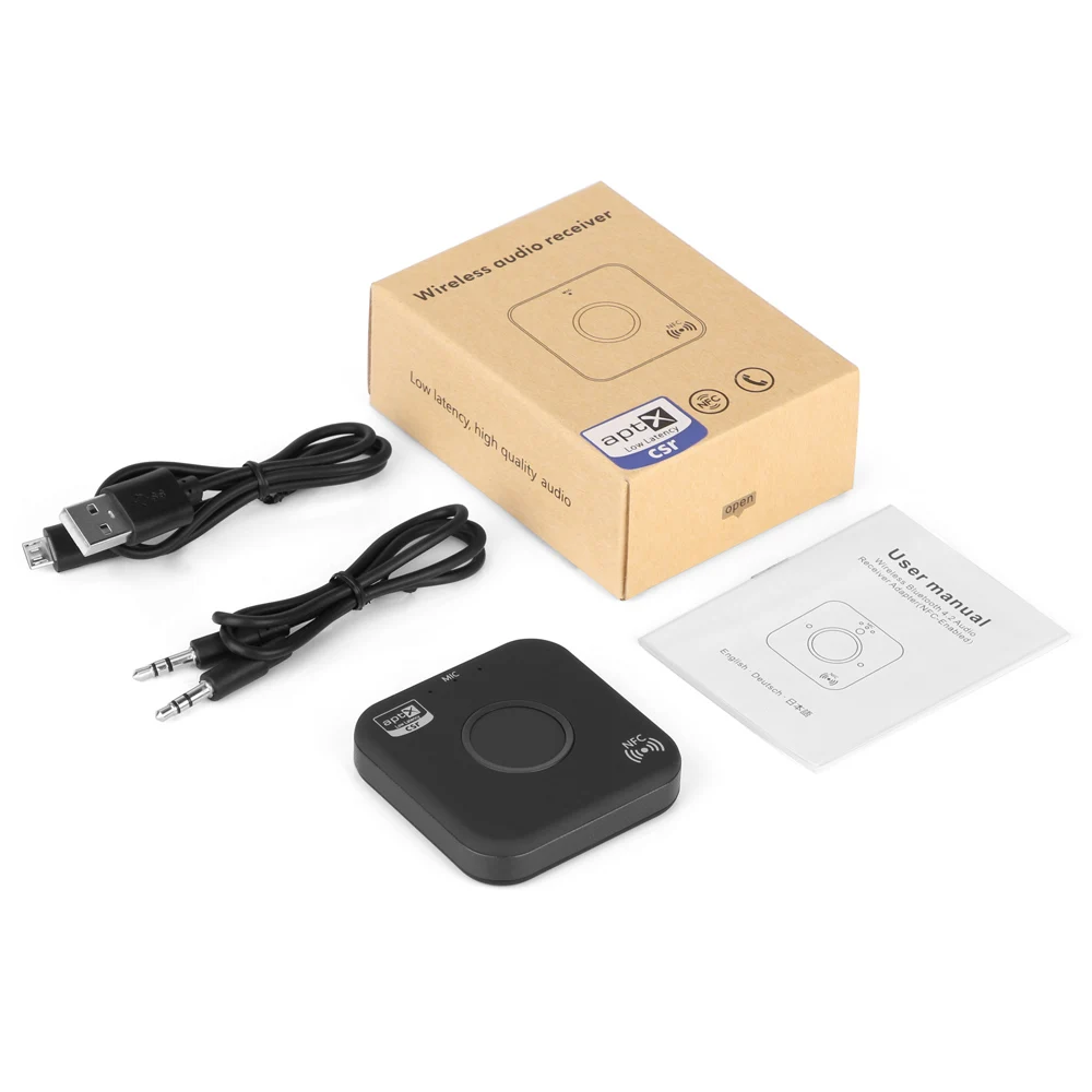 CRDC Bluetooth приемник Aux 3 5 мм аудио рецепторов NFC Aptx Bluetooth4.2 Беспроводной адаптер