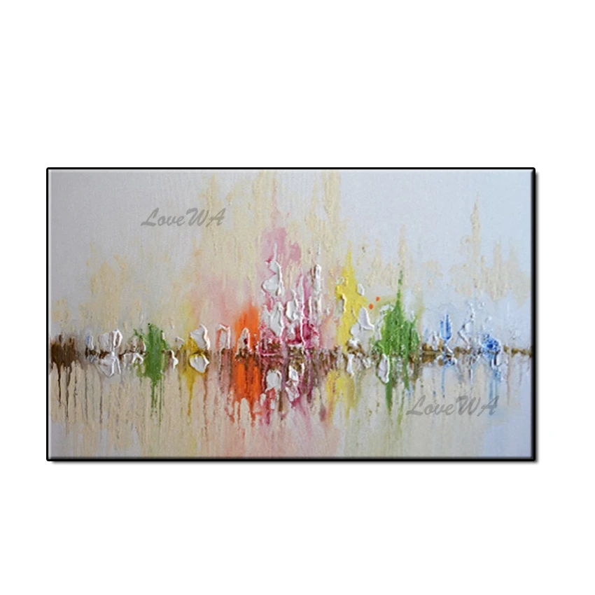 

Colorful Abstract Art Wall Oil Painting Canvas 100% Hand Painted Wall Art Picture Unframed Paintings Carving Art For Living Room