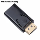 Позолоченный Дисплей Порты и разъёмы DP мужчина к совместимому с HDMI Женский Кабель-адаптер конвертер видео аудио разъем для HDTV PC