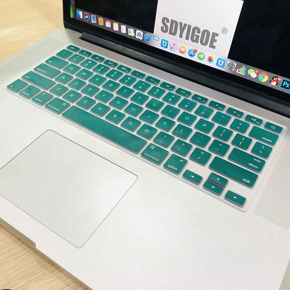 Клавиатура для ноутбука, чехол для macbook air 13 pro 15 дюймов A1466 A1502 A1278 A1398, Силиконовая накладка для клавиатуры, цветная защитная пленка