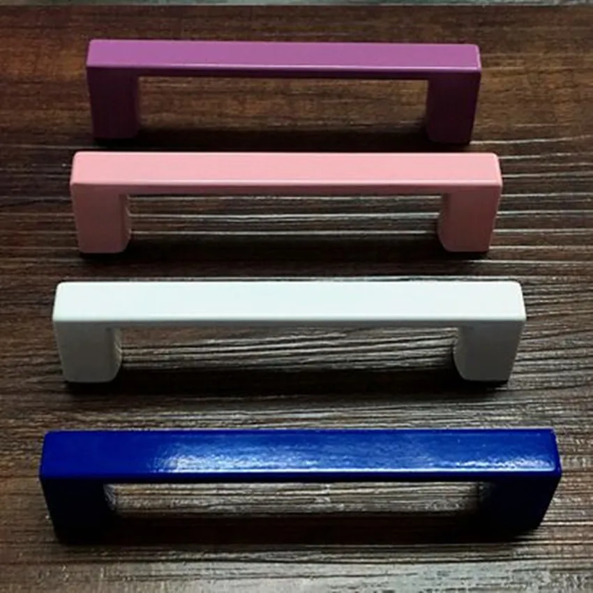 Дверные ручки для шкафа 76 мм ярко желтые розовые фиолетовые серые|drawer pulls|decorative