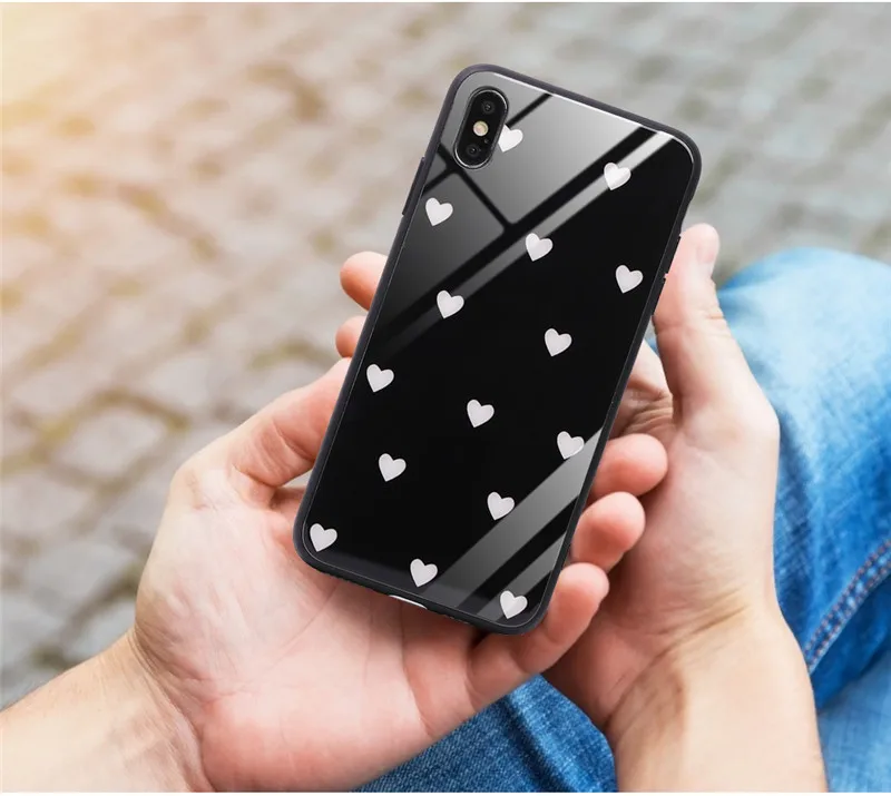 Чехол из закаленного стекла для huawei P20 P30 Lite Pro P10 mate 10 20 honor 9 10 Play V10 Love Heart Smiley face полная защита