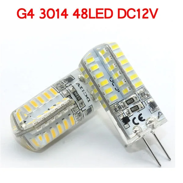 Светодиодный G4 G9 AC/DC 12 В 220 В 3W 6 Вт 9 Вт 12 Вт COB светодиодный G4 G9 лампочка E14 Светодиодный светильник для хрустальной люстры - Испускаемый цвет: G4  3014  48LED  7WW