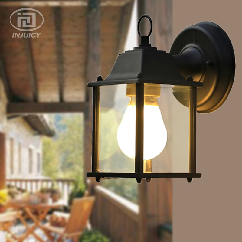 

Vintage LED Waterproof Retro Industry Clear Glass Outdoor Wall Lamp Villa Aisle Wall Lighting Decorate For Yard Garden Balcony
