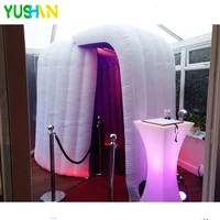 dome inflatable portable photo booth with rgb led lights and inner air blower dome inflatable tent for party wedding decorations