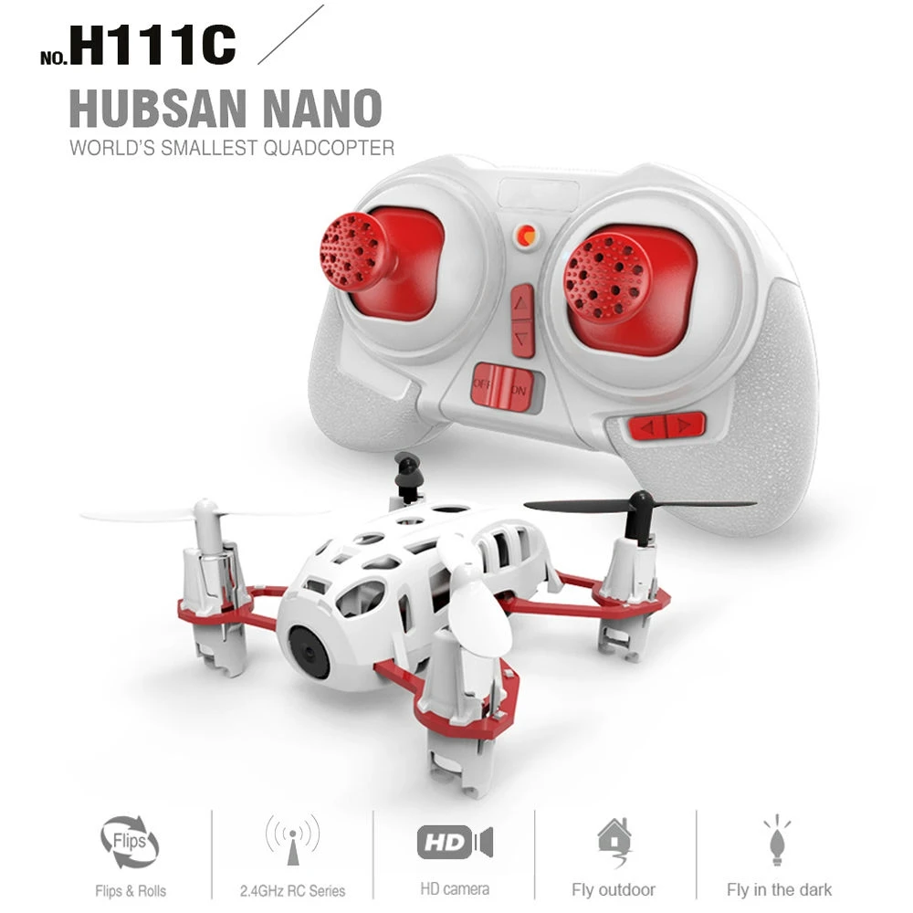 Hubsan H111C 4CH 2 4G Nano RC Дрон 480P HD камера с 360 градусов опрокидывание RTF Квадрокоптер