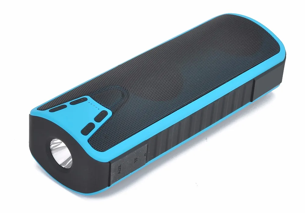 Синий Ssdfly водонепроницаемый супер бас Bluetooth динамик 4000 мАч power Bank мощный портативный открытый беспроводной Велосипедный динамик с микрофоном - Цвет: Синий