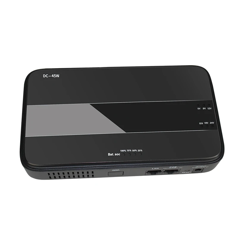 45 Вт мини Портативный UPS с 15/19/24VDC POE (Мощность Over Ethernet) и 5/9/12VDC Интерфейс широкий 85 ~