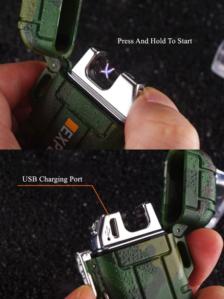 USB водостойкий двойной дуги зарядки импульса плазмы сигарета зажигалка Explorer