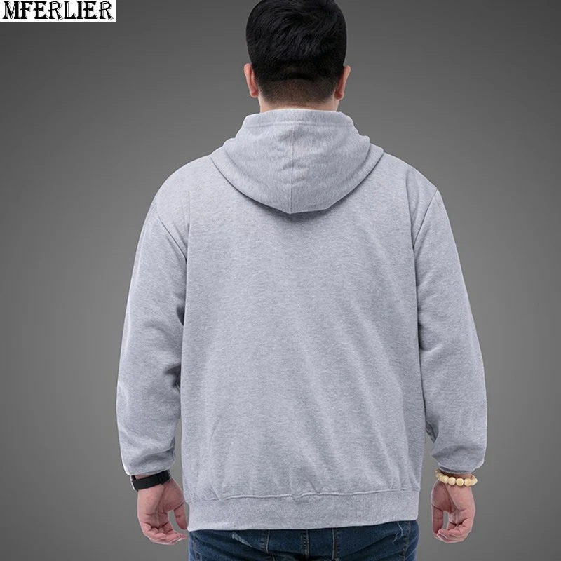 Толстовка с капюшоном большого размера 5XL 6XL 7XL 8XL 9XL осенне-зимняя мужская теплая