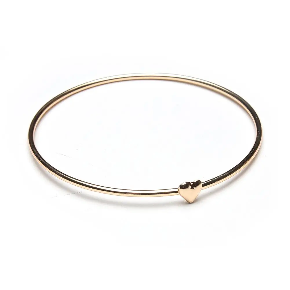 Женские браслеты и с золотым сердцем новый модный браслет из нержавеющей стали