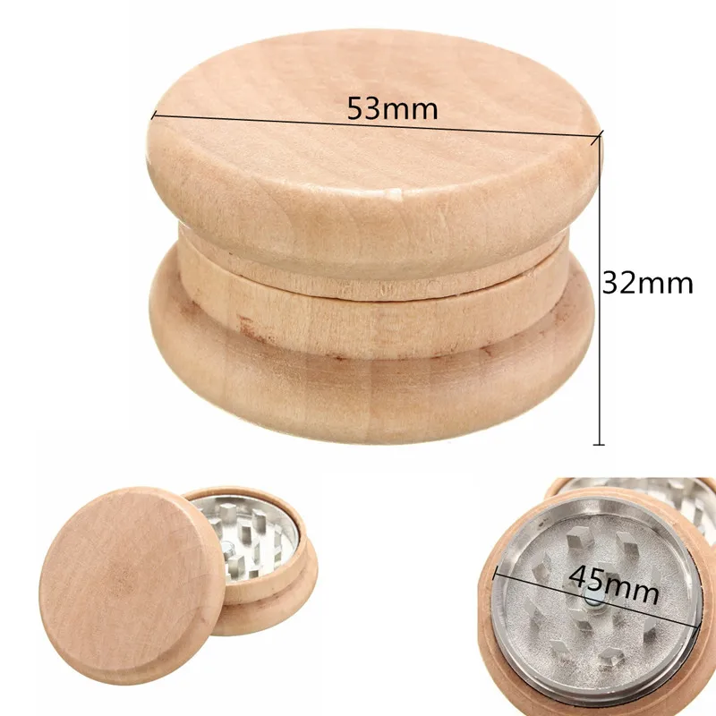 Новая мода 2 части шлифовальный станок деревянный измельчитель табака и трав для