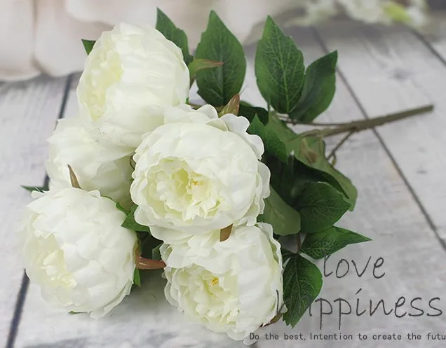 Высококачественные шелковые цветы в Европейском стиле 1 букет искусственные на