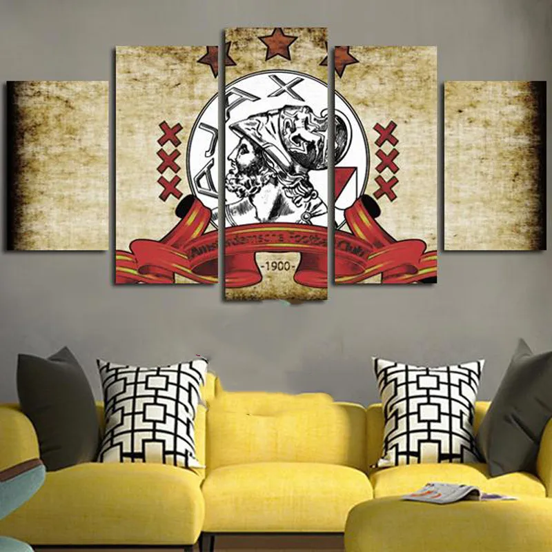 

5 panel Football team logo AJAX picture diy diamond painting for bedroom living room mosaic 5D DIY Diamond Embroidery still life