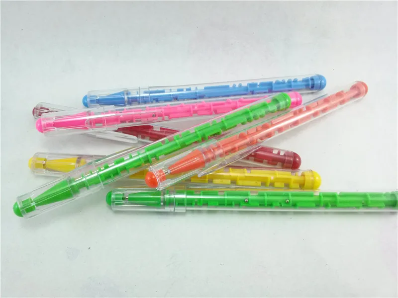 

QSHOIC 100 PCS/lot random colours supply maze Labyrinth toy pen Fun maze pen Maze pen sell like hot cakes blue ink maze ball pen