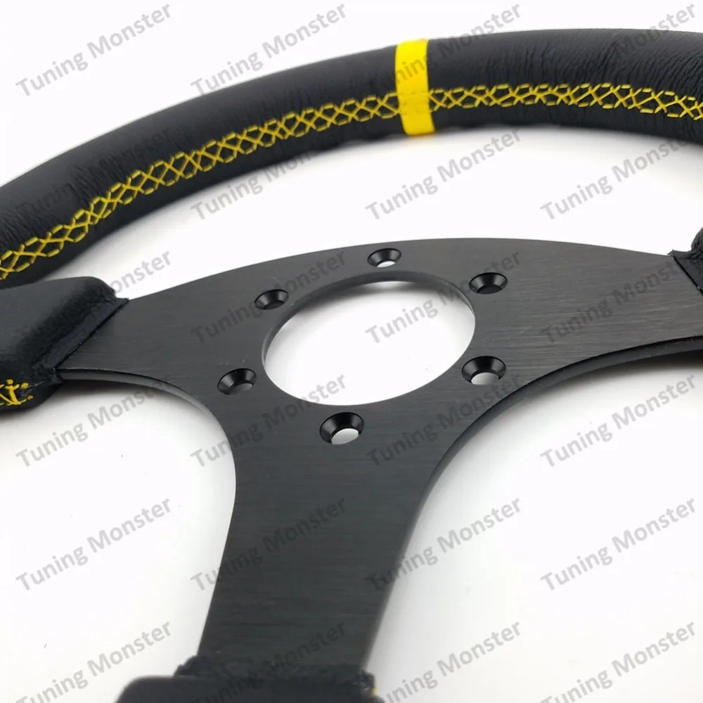 Tuning Monster Universal 330mm OM Genuine Leather Racing Steering Wheels Game With Logo | Автомобили и мотоциклы