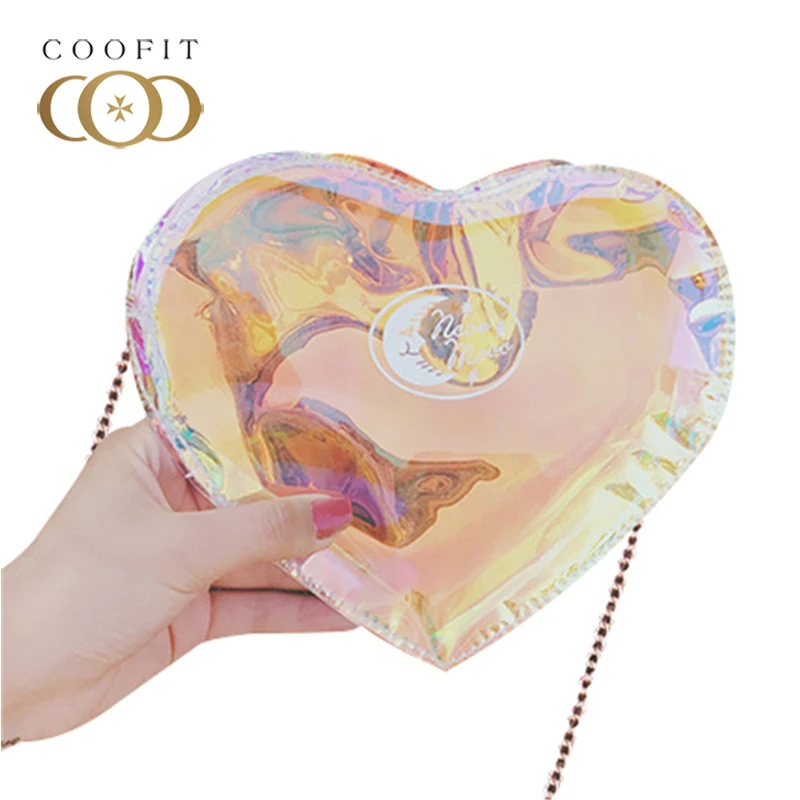 Новинка 2018 голографическая женская сумка Coofit через плечо для девушек лазерная