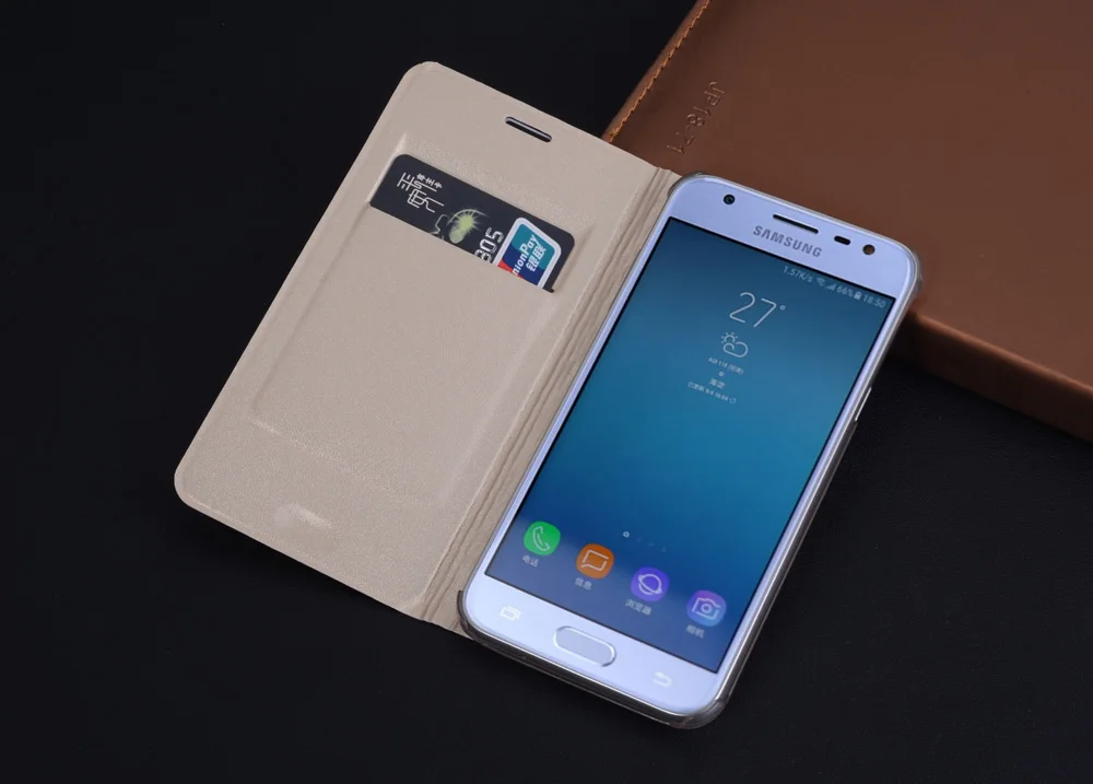 Чехол-раскладушка кожаный чехол для телефона для Samsung Galaxy J7 J5 J3 Pro J 5 7 3 SM J730F J530F J330F SM-J330F SM-J530F SM-J730F DS ЕС