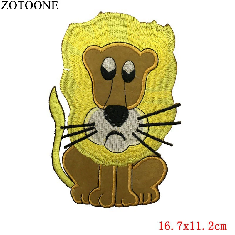 PE0272CT ZOTOONE Animal Patch Cat Fox Dog Stickers Diy Iron on Clothes Heat Transfer Applique Embroidered Applications Cloth Fabric G - Цвет: PE0272CT