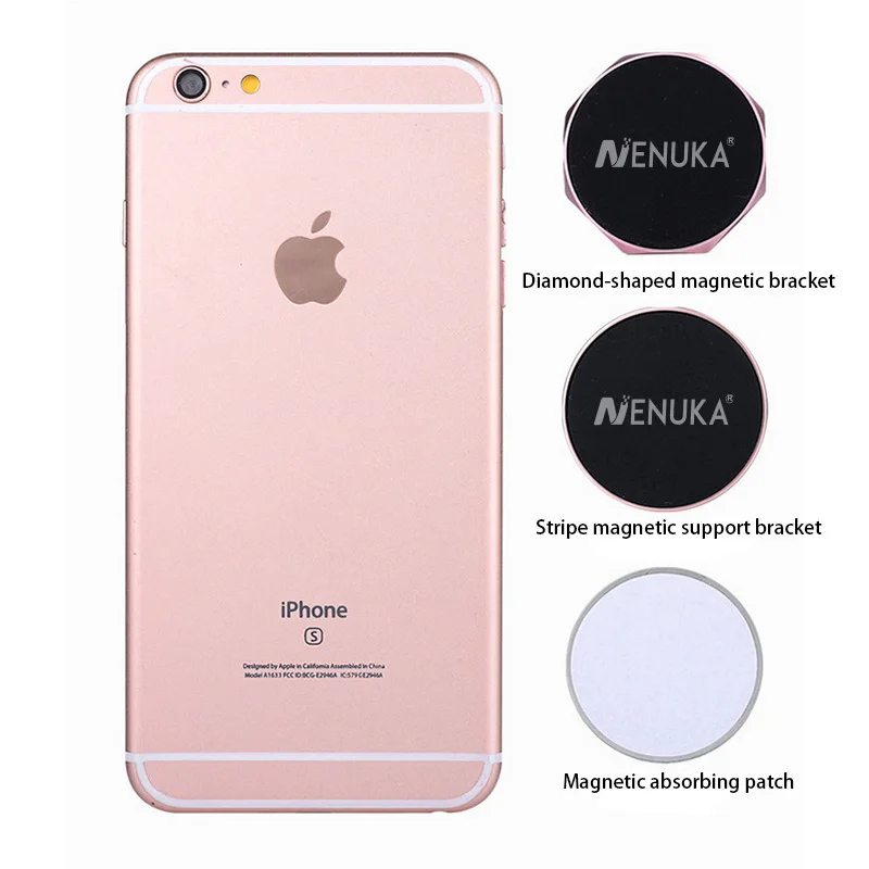 Магнитный автомобильный держатель Nenuka для телефона iPhone, samsung, huawei, Магнитная подставка, поддержка вентиляционного отверстия, универсальный держатель для Xiaomi, htc, sony