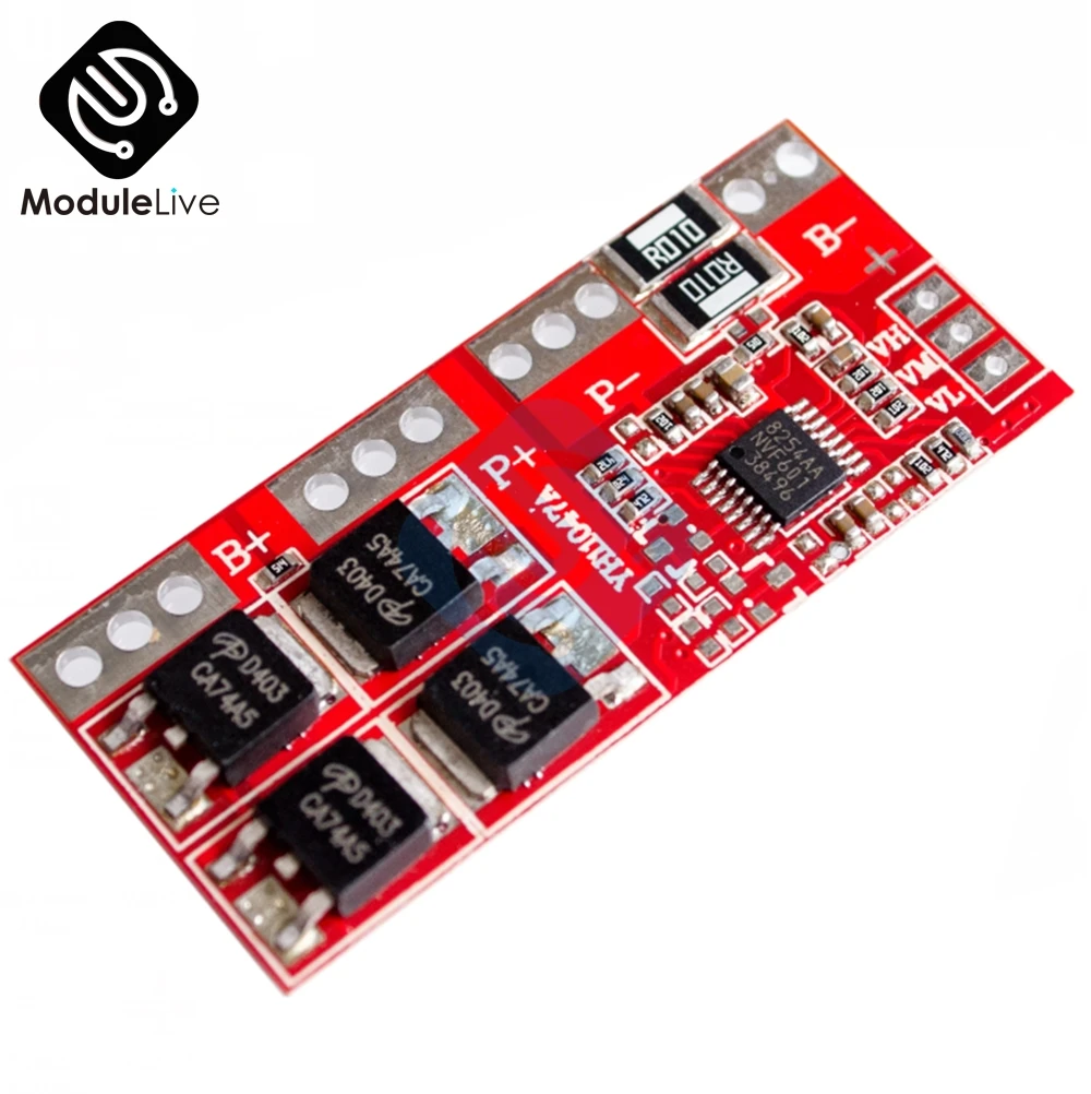 

4S 15A Li-ion Lithium Battery 18650 Charger Protection Short Circuit Overcharge Overcurrent Protection Module 14.4V 14.8V 16.8V