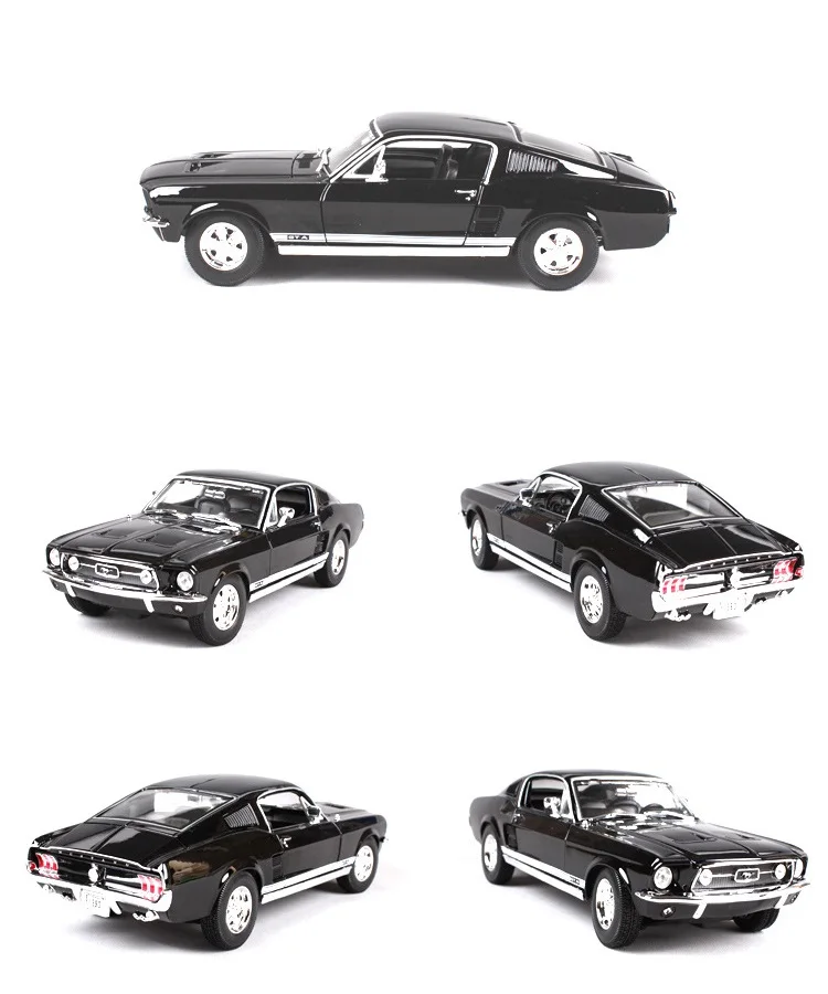 1:18 Maisto Ford Mustang GTA Fastback 1967 красный/зеленый/черный литая модель автомобиля